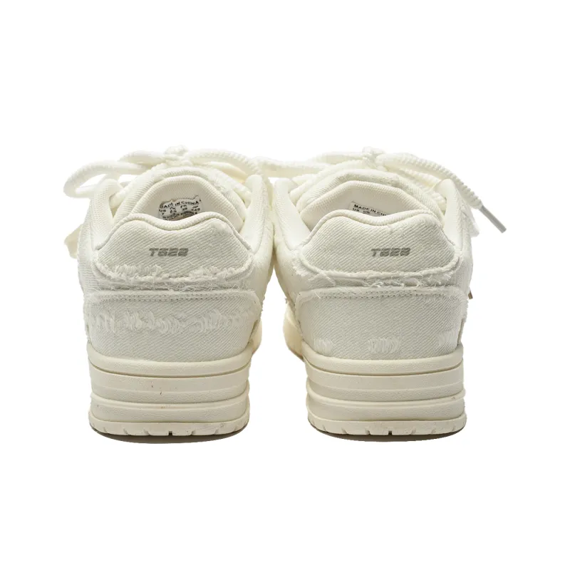 T628 Vintage Puffy Shoes Wear resistant, Lightweight, Breathable, And Non slip. Low Top Skateboard Shoes Unisex-5