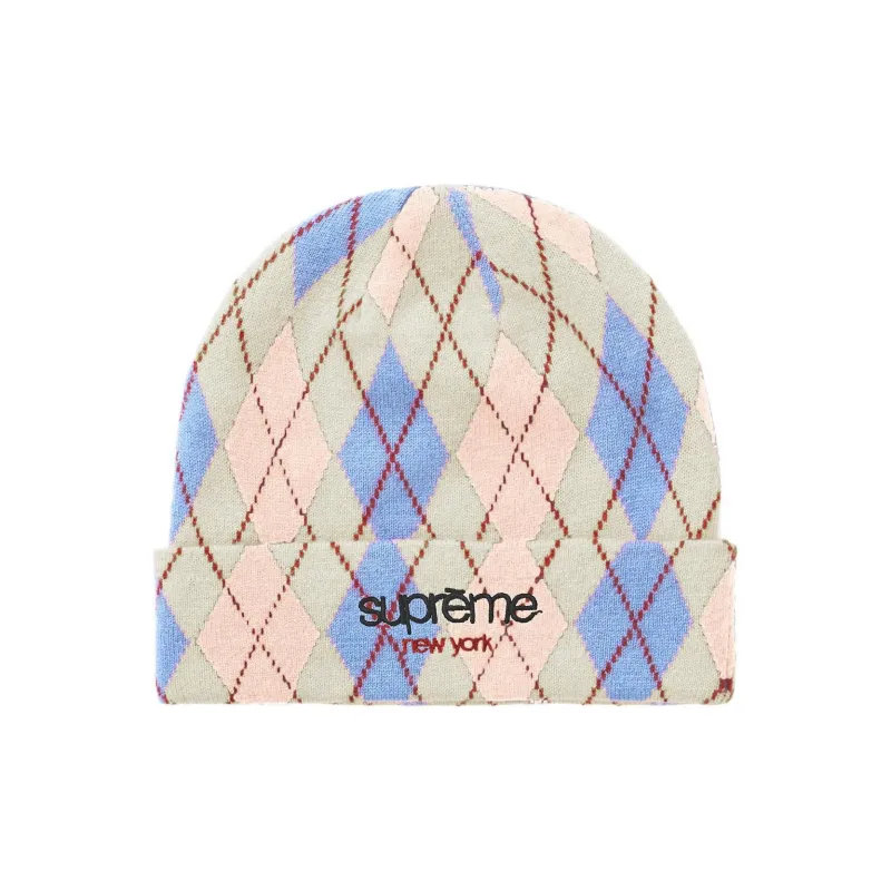 Supreme Argyle Cashmere Beanie-0