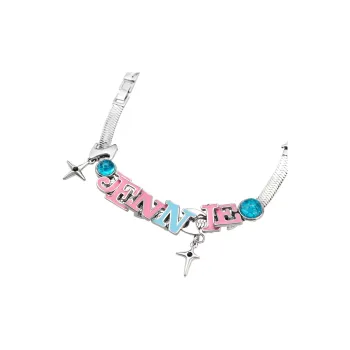 MADE BY DIZON Stainless Steel Necklaces Women's Pink