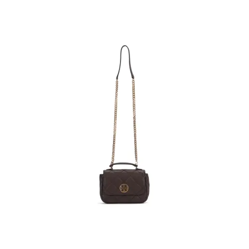 TORY BURCH Leather Chain Messenger Bag Shoulder Bag Crossbody Bag Handbag Women's Gray
