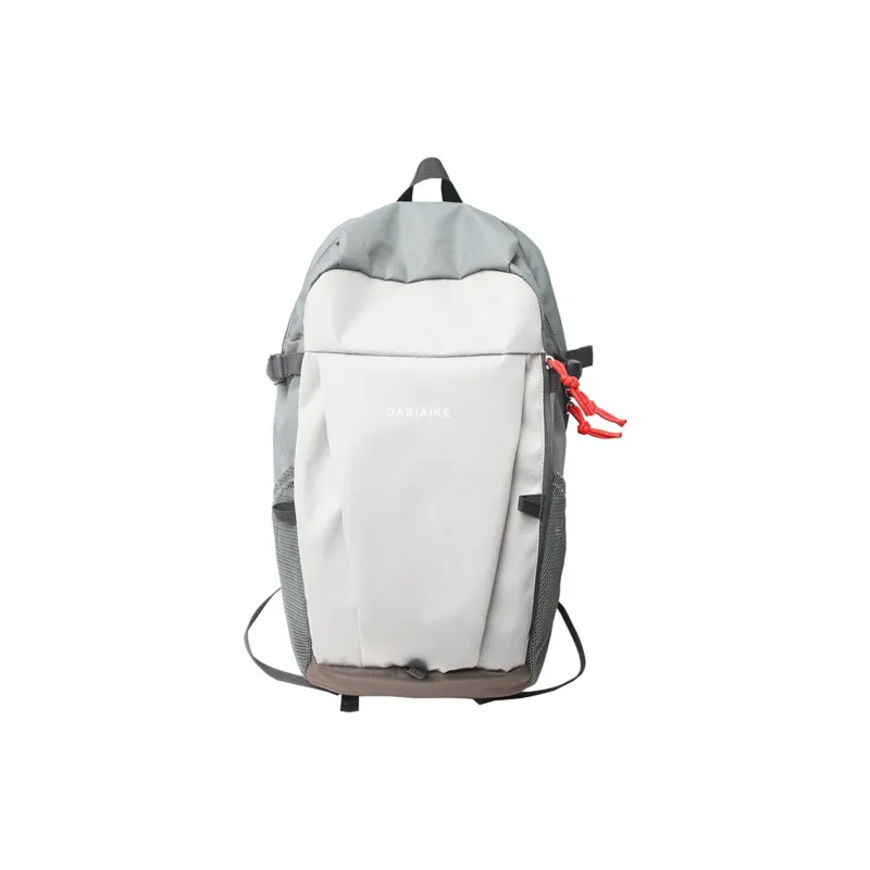 TAKI Abrasion Resistant Oxford Backpack Unisex Black/White/Orange/Blue-4