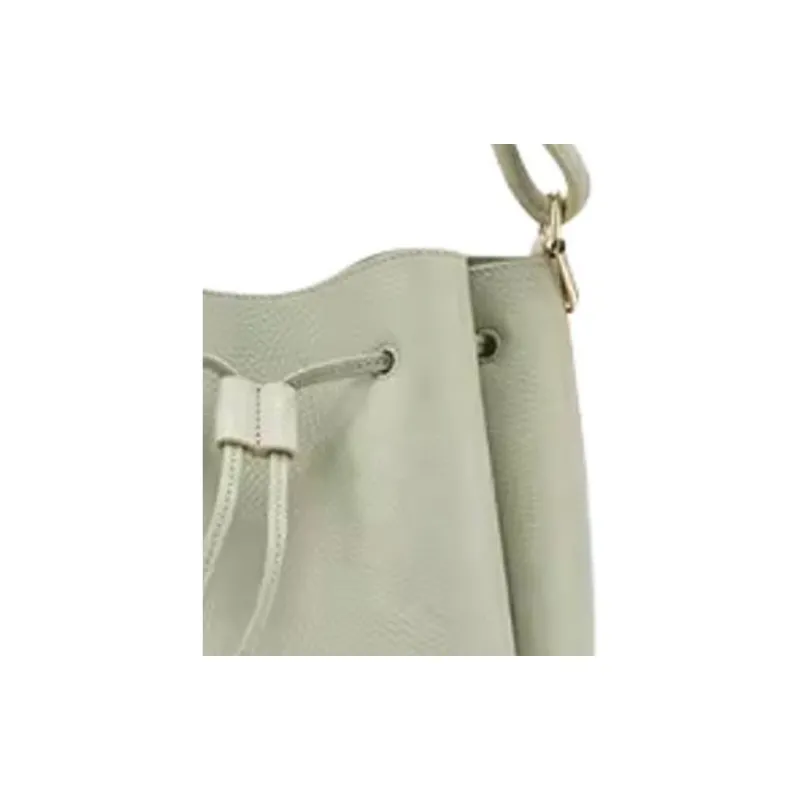 COCCINELLE Fabric Cow Leather Patchwork Bucket Bags Shoulder Bag Crossbody Bag Handbag Large Size Women's Celadon Green-2