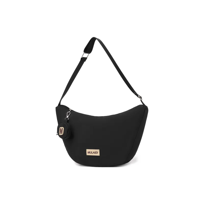 TAKI Nylon Lightweight Versatile Crossbody Bag Shoulder Bag Regular Unisex Blue/Black/Ecru-7