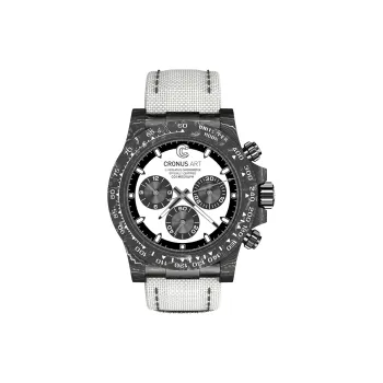 CRONUSART Cross Ditan Na Automatic Mechanical Movement Canvas Strap Watch Men's Watches White Dial
