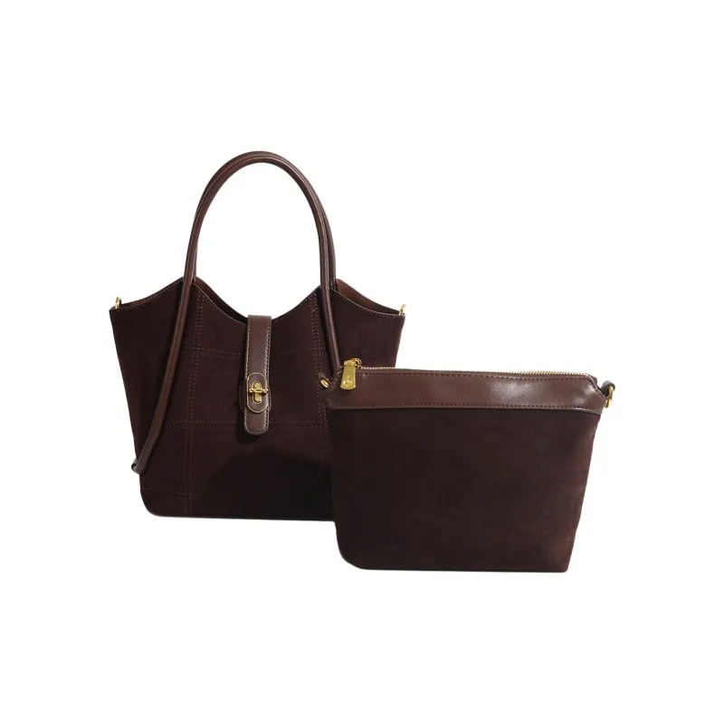 MISS GAIL Artificial Leather Bonded PU One Shoulder Handbag Crossbody Bag Regular Women's Matte Brown-11