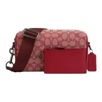 COACH AXEL Fabric Shoulder Bag, Crossbody Bag Small Size Women's Ruby Color