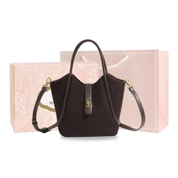 MISS GAIL Artificial Leather Bonded PU One Shoulder Handbag Crossbody Bag Regular Women's Matte Brown