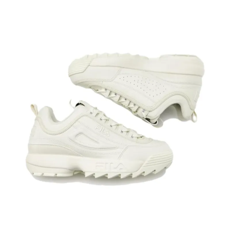 FILA Disruptor 2 Anti-Slip Wear-Resistant Low-Top Casual Running Shoes Unisex Beige-2