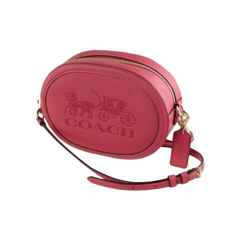 COACH Camera Leather Camera Bags Crossbody Bags Small Size Women's Fuchsia-4