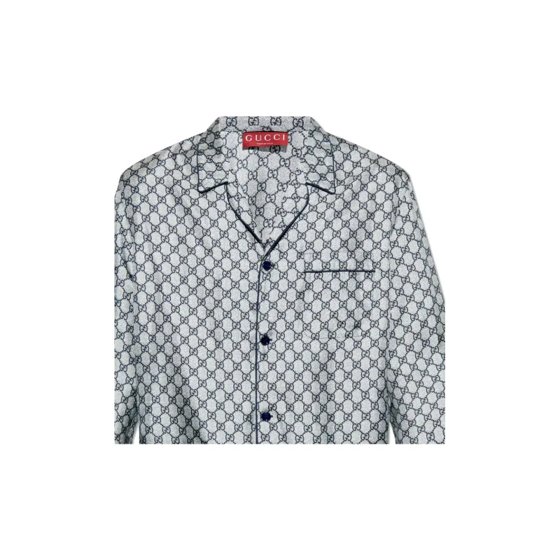 GUCCI Gg Monogram Satin Shirt-4