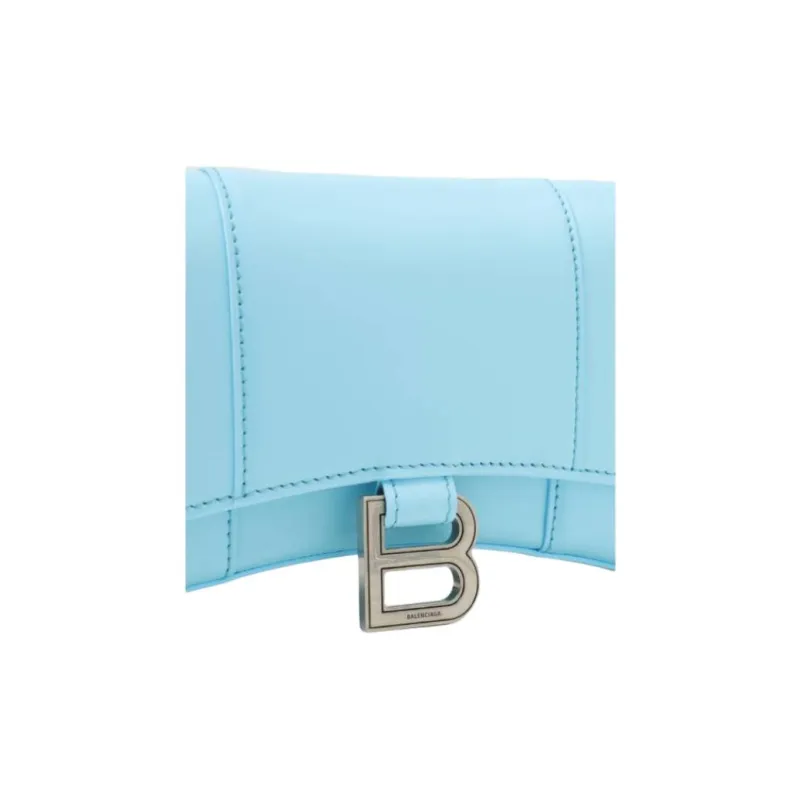 Balenciaga Tamed Calfskin Wallet Women's Sea Blue-5