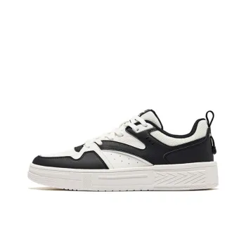 Erke Yang Fan Anti Slip And Wear Resistant Lightweight Low Top Skateboard Shoes Men's White Black