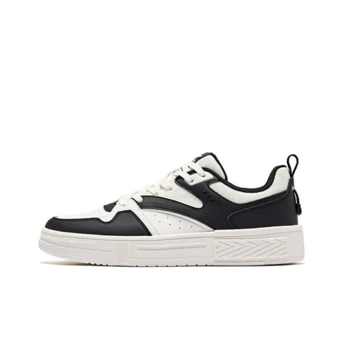 Erke Yang Fan Anti-Slip And Wear-Resistant Lightweight Low-Top Skateboard Shoes Men's White Black