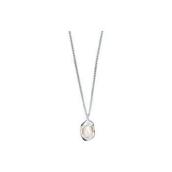 VIOLET S925 Silver Pearl Necklaces Women's