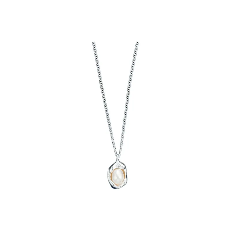 VIOLET S925 Silver Pearl Necklaces Women's-5