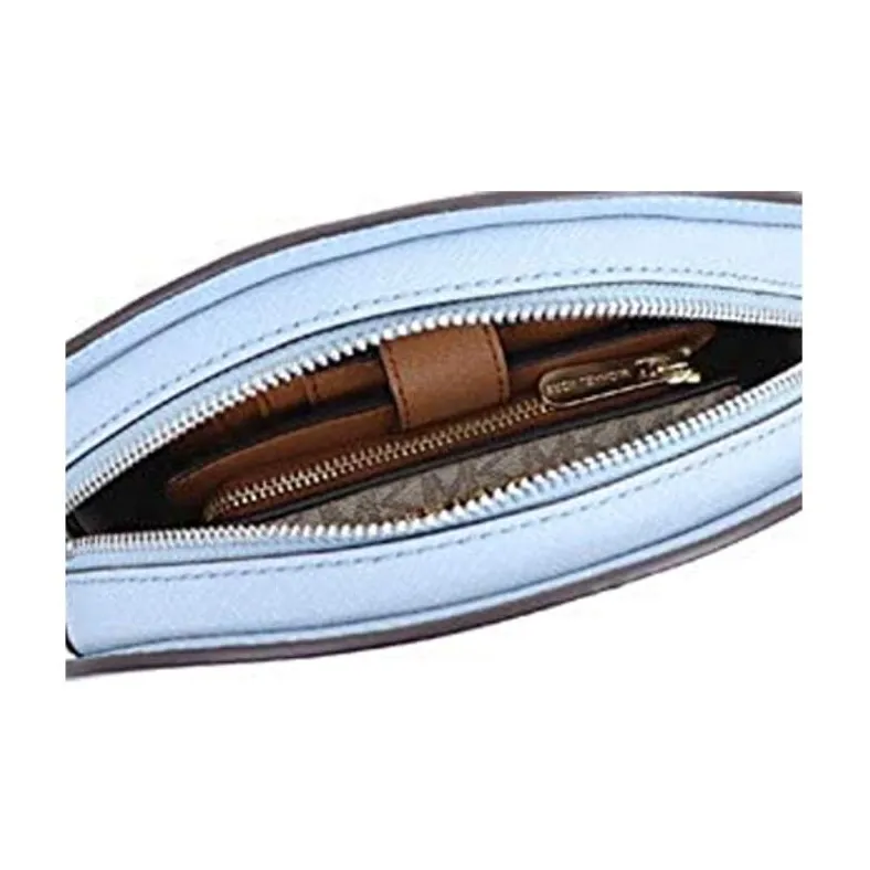 MICHAEL KORS Jet Set Travel Leather Crescent Bag Clutch Shoulder Bag Crossbody Bag Women's Light Blue-2