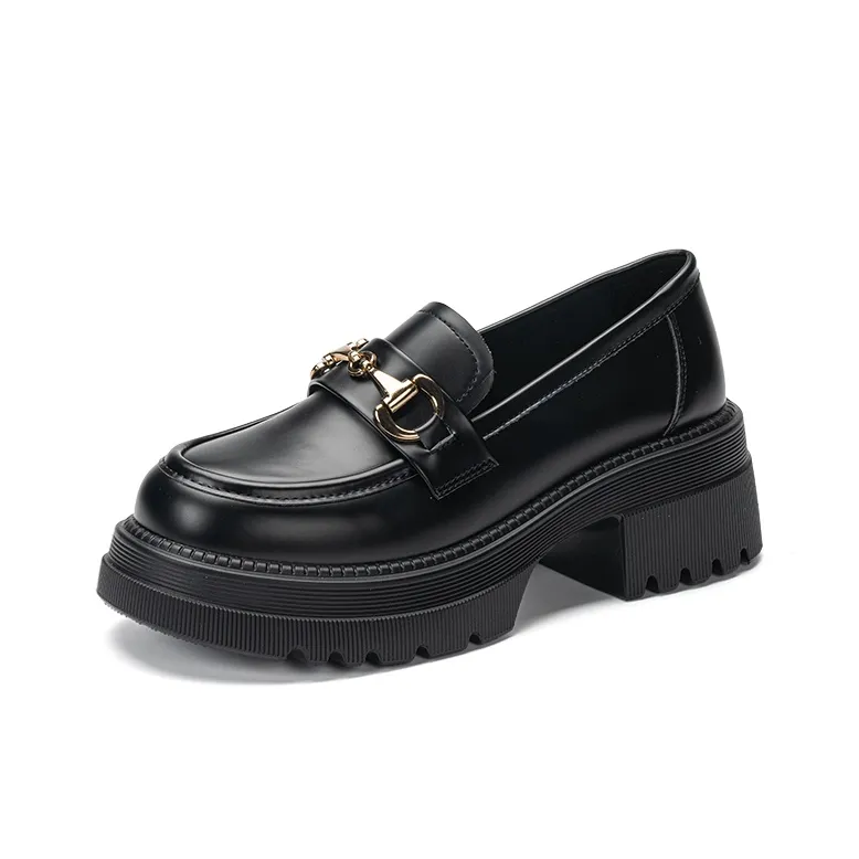 EXULL Q Loafers 5.5cm Women's Matte Black-1
