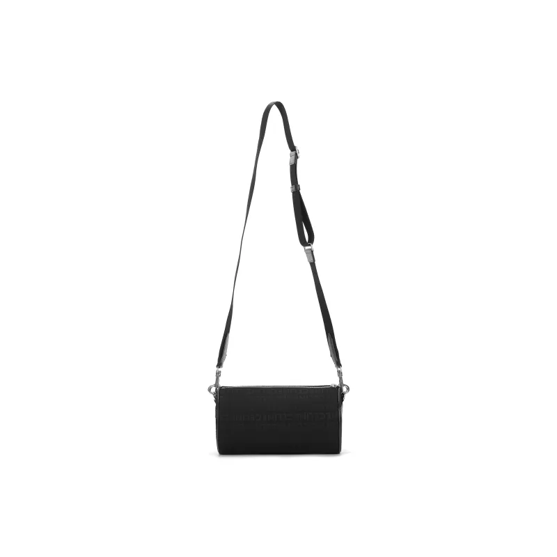 CELINE Jacquard Fabric With Cow Leather Binding Cylinder Bag, Crossbody Bag, Shoulder Bag Men's Black-5