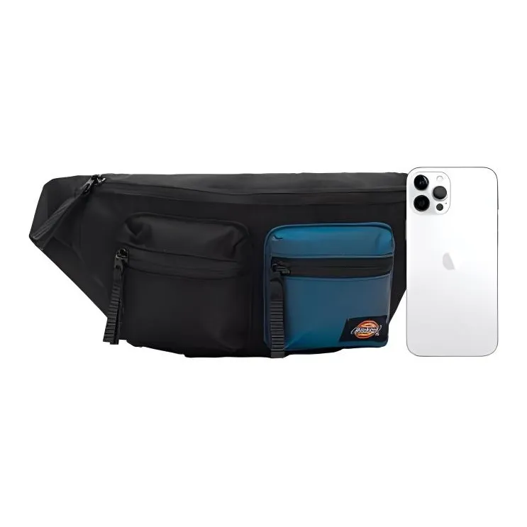 Dickies Polyester Fanny Pack Regular Unisex Black & Blue-3