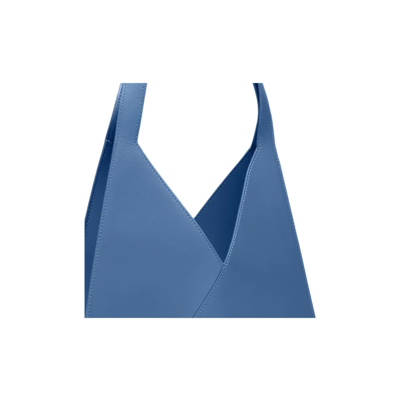 Maison Margiela Cow Leather Tote Bag Shopping Bag Shoulder Bag Handbag Women's Blue-4