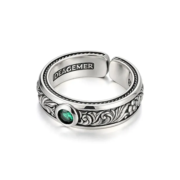 IDEAGEMER 925 Sterling Silver Rings Men's-5