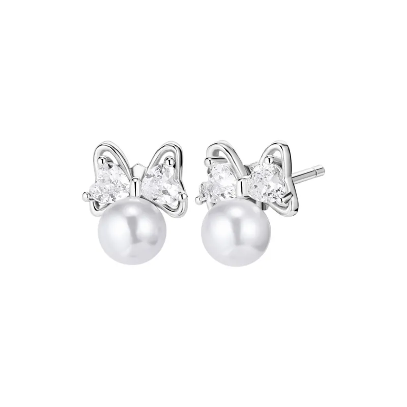 Disney Minnie Collection Mickey Collection S925 Silver Earrings Women's Silver-0