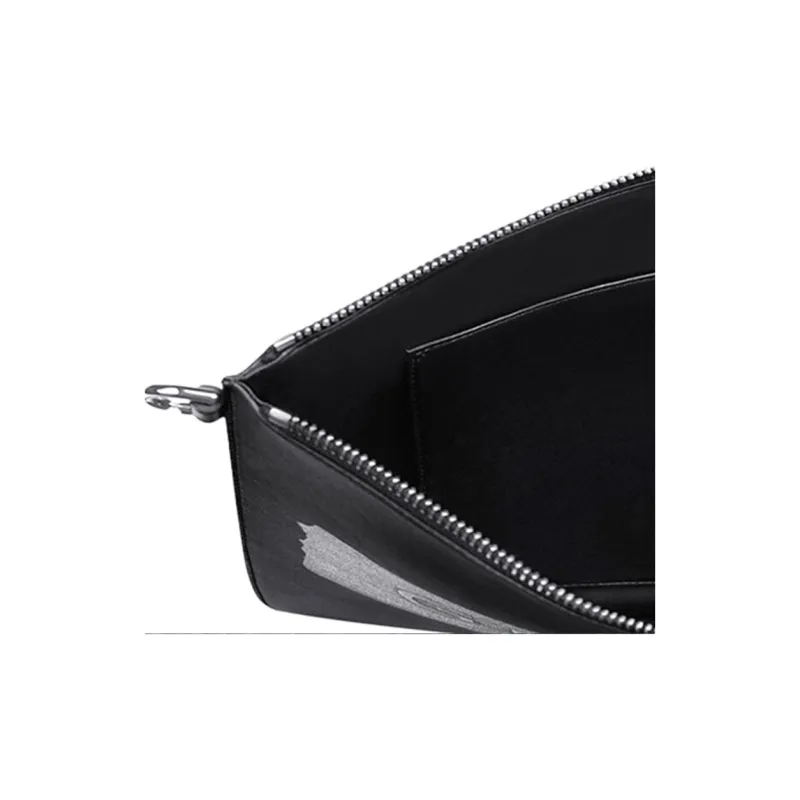 Givenchy Cow Leather Clutch Men's Black Silver Multicolor-3