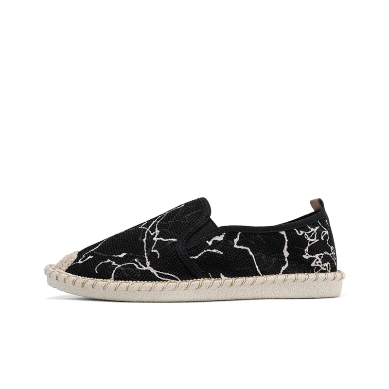 Bull charm Espadrilles Men Black/Beige/White-0