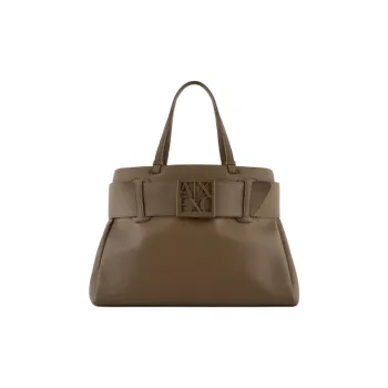 ARMANI EXCHANGEAE Polyester Tote Bag, Shopping Bag, Handbag Tubas Women's Dark Umber