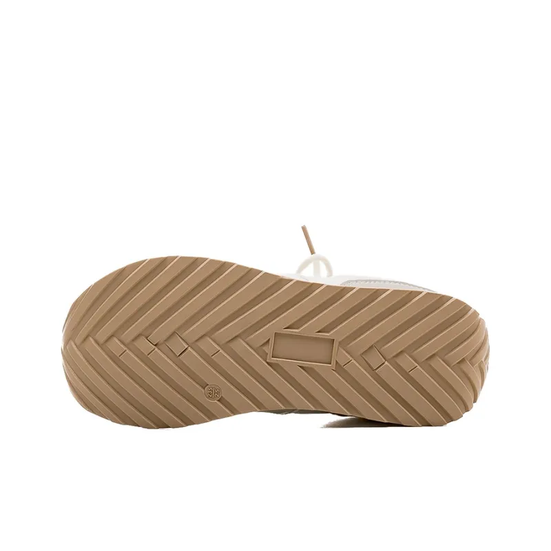 RENBEN Durable Breathable Lightweight Low-Top Casual Shoes Women's Beige-5