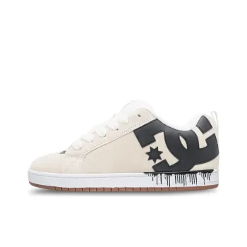 DC Shoes Slip-Resistant Low-Top Skateboard Shoes Men's Beige