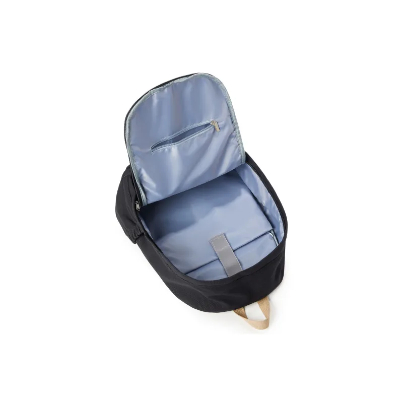 COOWOZ Canvas Backpack Unisex Black/Ecru-5