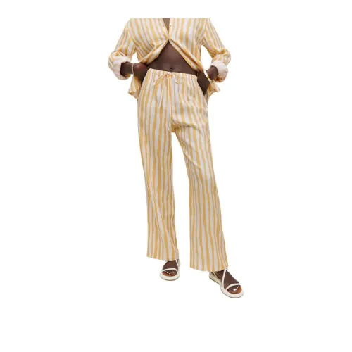 REFORMATION Olina Linen Pant Casual Pants Women's Capri Stripes