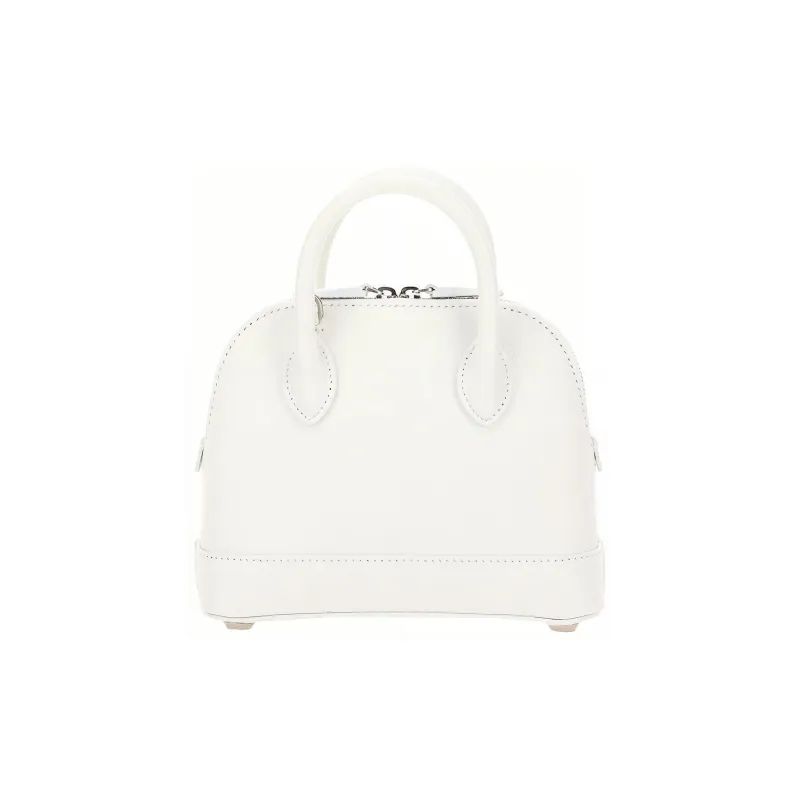 Balenciaga Ville Stamped Calfskin Dome Bag Shoulder Bag Crossbody Bag Handbag Women's White-2