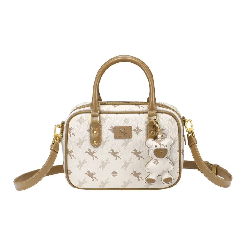 NUCELLE PVC Boston Mini Shoulder Bag Toast Bag Crossbody Bag Handbag Women's Multicolor-1