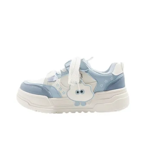LXVB Skateboard Shoes Women's Low Top Blue/Pink