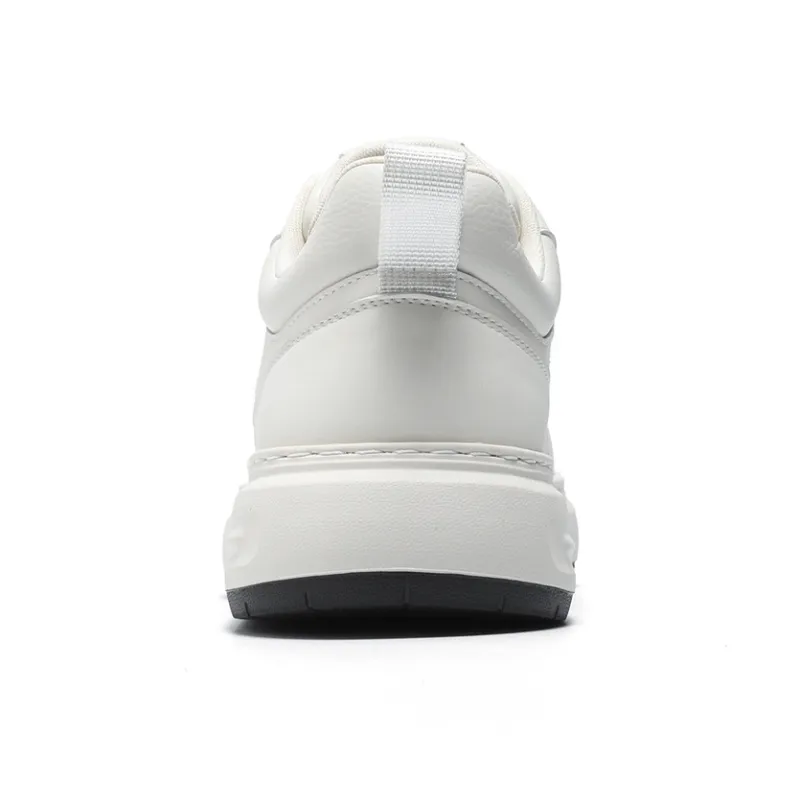NAVIGARE Small Sailboat Height Increasing Low Top Skateboard Shoes Men's White-4