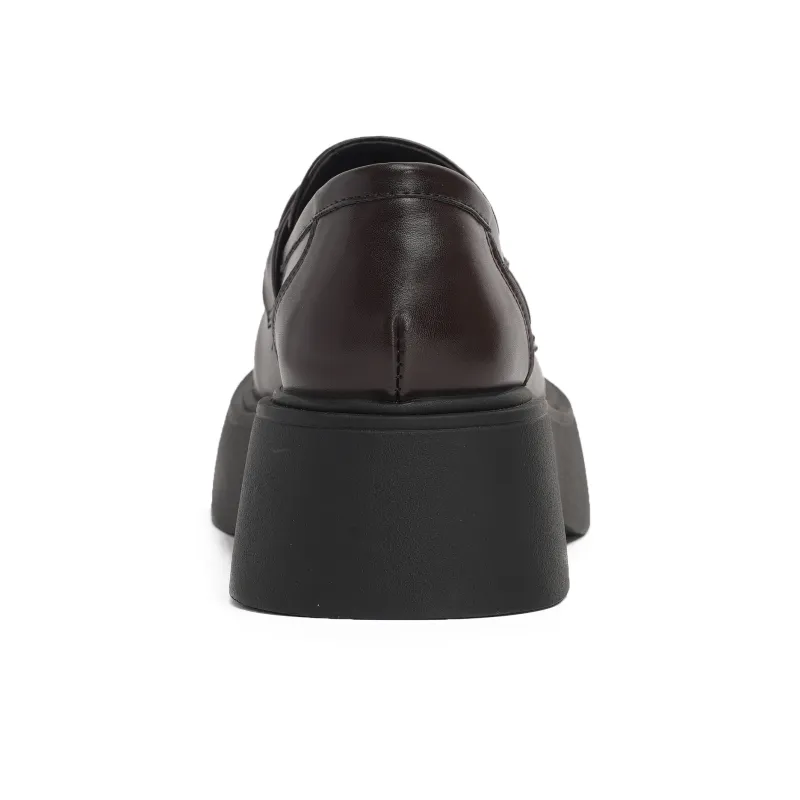 SHUXI Loafers Women's Black Glossy/Brown/Black-10