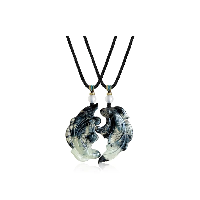 Tang Zhi Serpentine Jade Necklaces Unisex-0