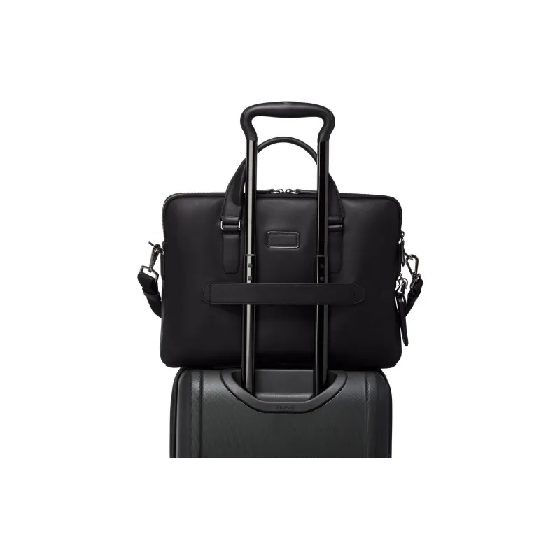 TUMI Leather Briefcases Men's Black-3