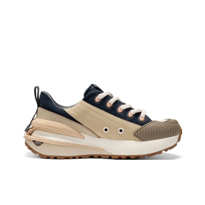 OGR Cushioned Height Increase Lightweight Breathable Anti-Rollover Low-Top Casual Running Shoes Unisex Khaki-2