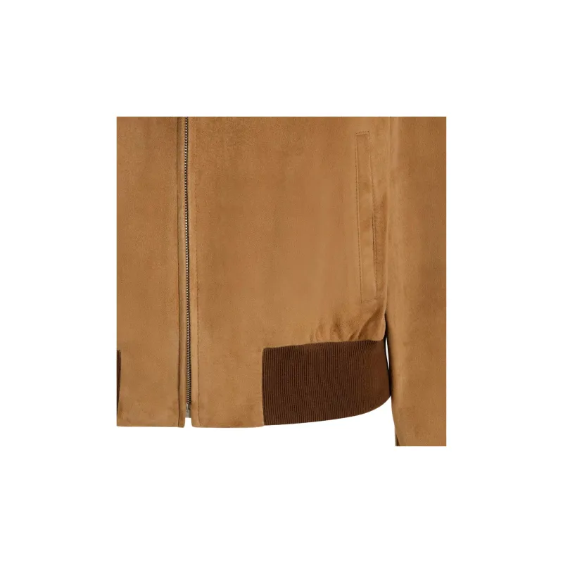 BALLY Zip fastened Suede Bomber Jacket-2