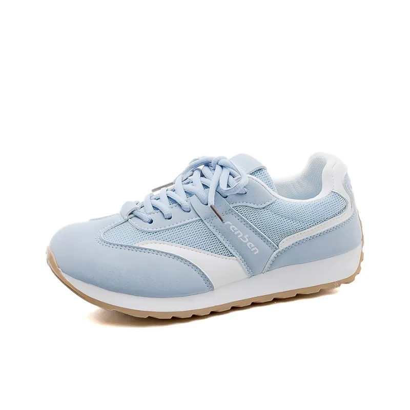 RENBEN Durable Breathable Lightweight Low-Top Casual Shoes Women's Beige-14