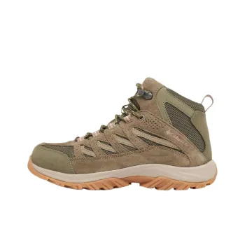 Columbia Crestwood Slip-Resistant Mid-Top Hiking Shoes Women's Stone Green