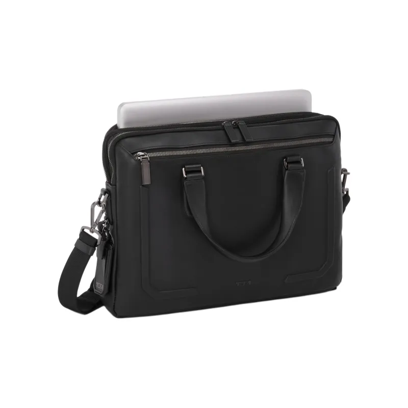 TUMI Leather Briefcases Men's Black-2