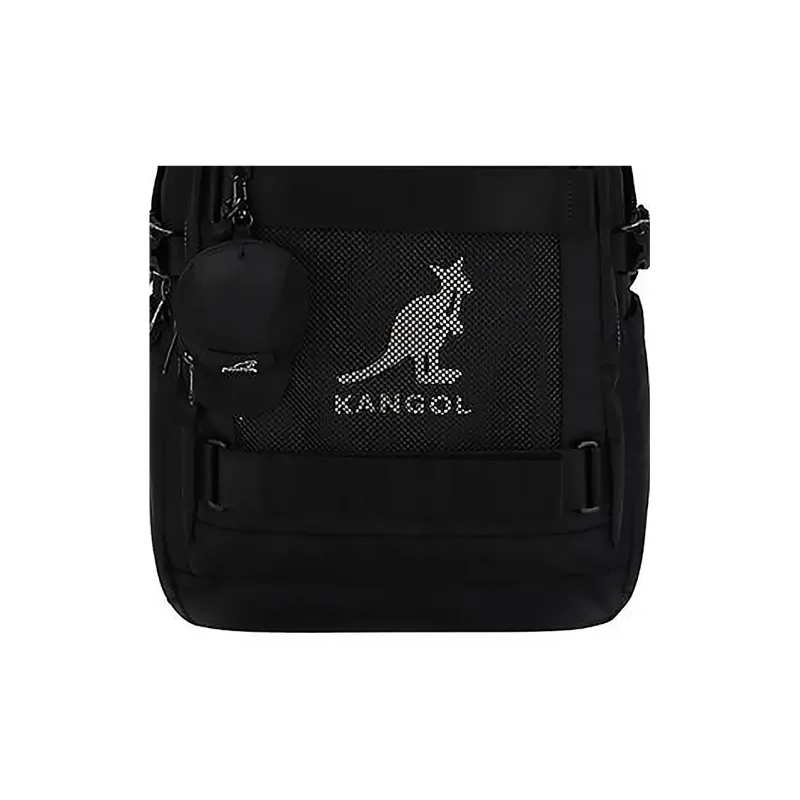 KANGOL Nylon Backpack Regular Unisex Black-4