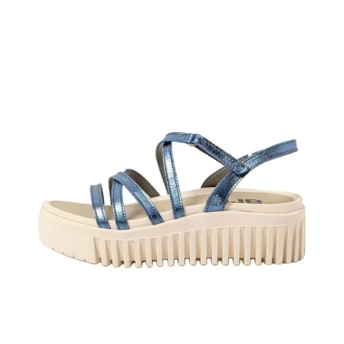 Art BRIGHTON Strap Sandals 4cm Women's Blue