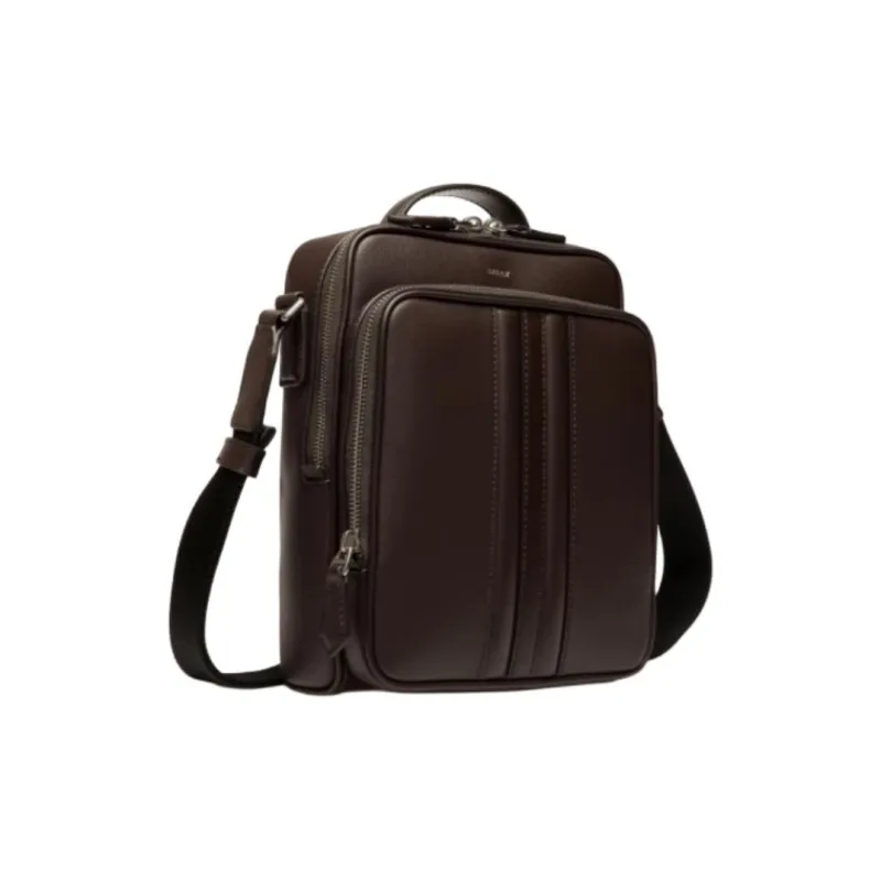 BALLY Cow Leather Crossbody Handbags Men's Ebony-1