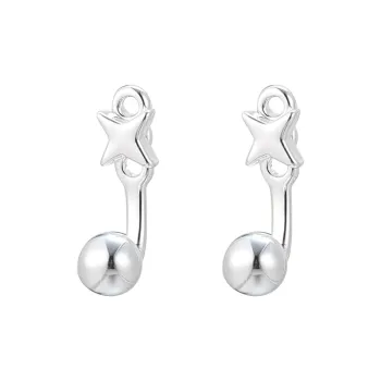 EAR PARTNER 925 Sterling Silver Stud Hoop Earrings Women's