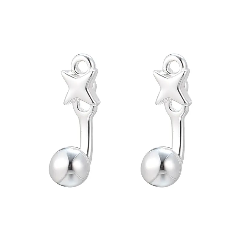 EAR PARTNER 925 Sterling Silver Stud Hoop Earrings Women's-0
